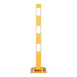 Schake Absperrpfosten Typ 470NPBG, ortsfest, 220x220 mm 70 x 70 mm, gelb / schwarz