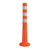 Sperrpfosten Polyurethan orange/weiß D.80mm z.Aufschr.m.Befestigungsmat.H.750mm