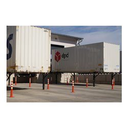 Sperrpfosten Polyurethan orange/weiß D.80mm z.Aufschr.m.Befestigungsmat.H.750mm