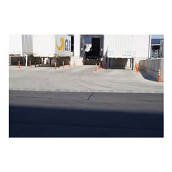 Sperrpfosten Polyurethan orange/weiß D.80mm z.Aufschr.m.Befestigungsmat.H.750mm