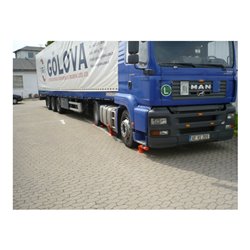 Sperrpfosten Polyurethan orange/weiß D.80mm z.Aufschr.m.Befestigungsmat.H.750mm