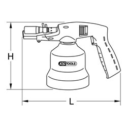 KS Tools Universal-Kartuschenlötgerät mit Piezo-Zündung, blau