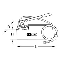 KS Tools Edelstahl Druck-Prüfpumpe, 12 Liter