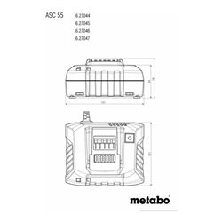 METABO Akku-Ladegerät, Typ: ASC55