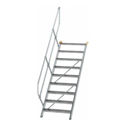 MUNK Aluminium-Treppe Stufen 45° 9 Stufen