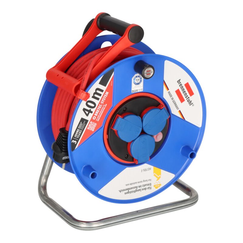 Garant Bretec IP44 Gewerbe-/Baustellen-Kabeltrommel 40m H07RN-F 3G1,5