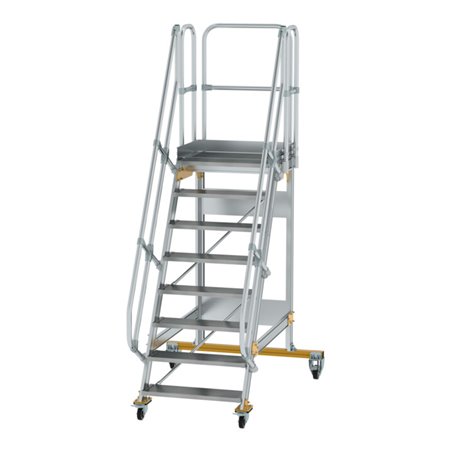 MUNK Aluminium-Plattformtreppe fahrbar 60° 8 Stufen