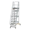 MUNK Aluminium-Plattformtreppe fahrbar 60° 12 Stufen