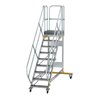 MUNK Aluminium-Plattformtreppe fahrbar 45° 9 Stufen