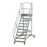 MUNK Aluminium-Plattformtreppe fahrbar 45° 10 Stufen