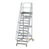 MUNK Aluminium-Plattformtreppe fahrbar 60° 13 Stufen