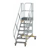 MUNK Aluminium-Plattformtreppe fahrbar 45° 7 Stufen
