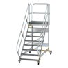 MUNK Aluminium-Plattformtreppe fahrbar 45° 9 Stufen