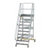 MUNK Aluminium-Plattformtreppe fahrbar 60° 10 Stufen