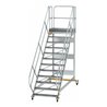 MUNK Aluminium-Plattformtreppe fahrbar 45° 12 Stufen