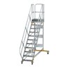 MUNK Aluminium-Plattformtreppe fahrbar 45° 11 Stufen