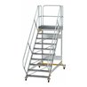 MUNK Aluminium-Plattformtreppe fahrbar 45° 10 Stufen