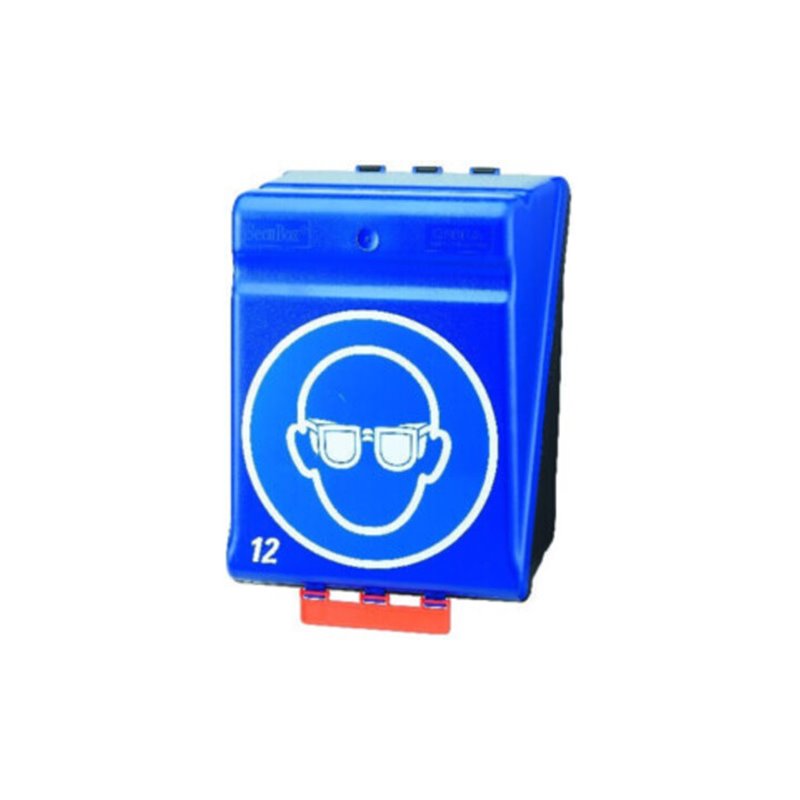 Gebra Box f.12Schutzbrillen Secu-Box Maxi12 blau 236x315x200mm ABS-Ku.