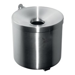 Sicherheitswandascher Ø150xH145mm silberfarbig m.Kippvorrichtung TKG