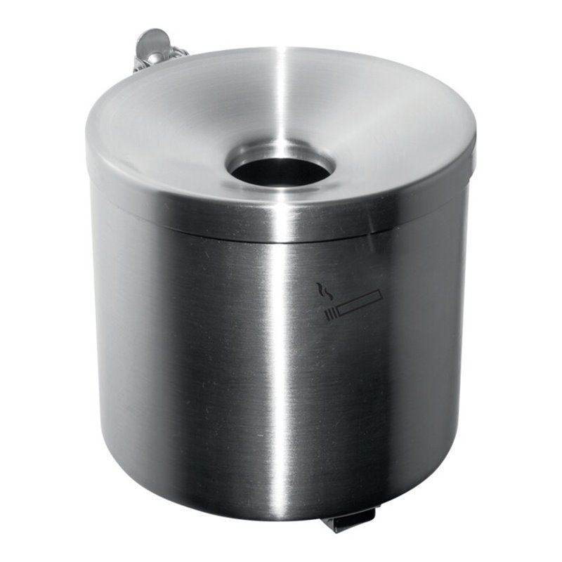 Sicherheitswandascher Ø150xH145mm silberfarbig m.Kippvorrichtung TKG