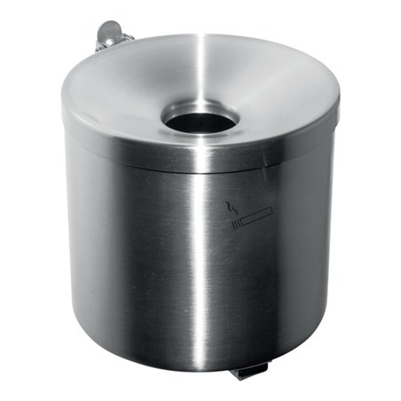 Sicherheitswandascher Ø150xH145mm silberfarbig m.Kippvorrichtung TKG