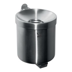 Sicherheitswandascher Ø90xH100mm silberfarbig m.Kippvorrichtung TKG