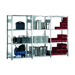 Meta Steckregal Grund verz. H2000xB1000xT400mm 4 Böden Trgf.150kg/p.Boden Feldl.900kg