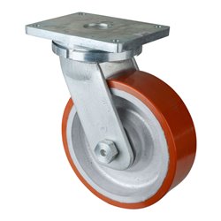 BS Rollen Schwerlast-Lenkrolle D.300mm Trgf.2800kg Platte L255xB200mm