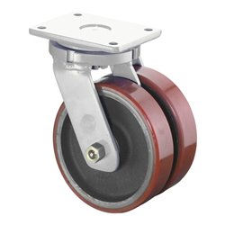 BS Rollen Schwerlastdoppelrolle S100.C10.200 Lenkrolle, Raddurchmesser 200 mm,