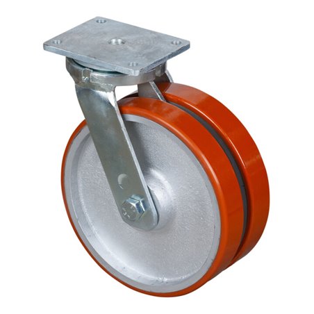 BS Rollen Schwerlastdoppelrolle S100.C10.300 Lenkrolle, Raddurchmesser 300 mm,