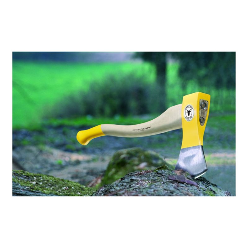 Gedore OCHSENKOPF ILTIS-Axt, Hickory-Holzgriff, polierte Schneide 145 mm, 700 mm lang, mit Kuhfuß, OX 10 H-1207