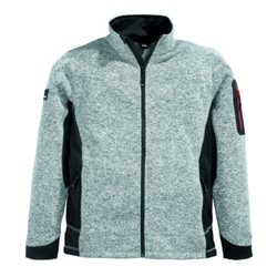 Strick-Fleecejacke CHRISTOPH Gr.L grau/schwarz FHB
