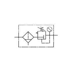 Riegler Filterregler »multifix«, PC-Behälter, BG 1, G 1/4, 0,5-10 bar, HA
