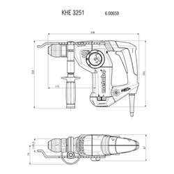 Metabo Kombihammer KHE 3251 mit Metabo-Quick-Wechselfutter metaBOX 165 L