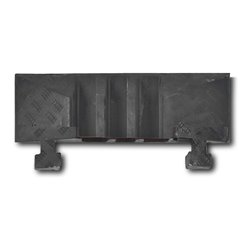 Moravia Kabelbrücke groß Abschlusselement mit Zapfen schwarz 283 x 600 x 75 mm