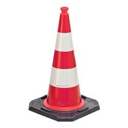 Moravia Leitkegel TL H.750mm BAST geprüft,2 Streifen G. 5,80 kg,45x45 cm