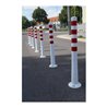Sperrpfosten Polyurethan weiß/rot D.80mm z.Aufschr.m.Befestigungsmat.H.1000mm