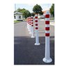 Sperrpfosten Polyurethan weiß/rot D.80mm z.Aufschr.m.Befestigungsmat.H.1000mm