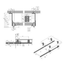 Hettich Kugelauszug KA 3434, Belastbarkeit 20 kg, 350 mm