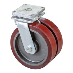 BS Rollen Schwerlastdoppelrolle S100.C10.401 Lenkrolle, Raddurchmesser 400 mm,