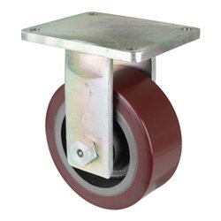 BS Schwerlast-Bockrolle D.250mm Trgf. 2200kg Guß-Polyurethan Platte L255xB200mm