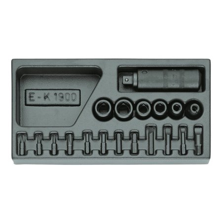 Gedore 1500 ES-K 1900 Schraubenlöser-Sortiment 1/2' in 1/3 ES-Modul