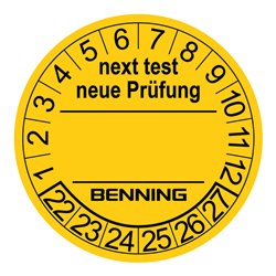 BENNING Prüfplaketten D30mm RL