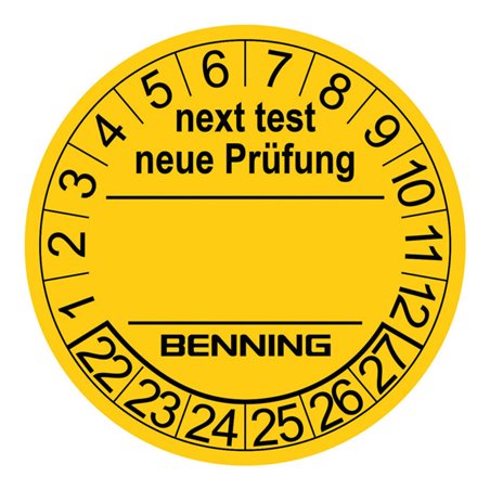 BENNING Prüfplaketten D30mm RL