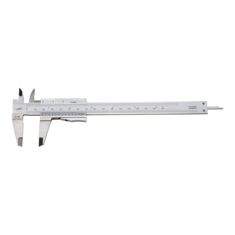 Helios Preisser Taschenmessschieber rostfreier Stahl 150 x 40 mm mit flacher Momentfeststellung