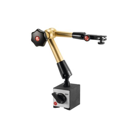 HG Hydraulisches Magnet-Messstativ (mit Fuß) mit mechanischer Feineinstellung am Uhrenhalter, Ausladung: 260 mm
