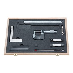 Helios Preisser Messzeugsatz 8-tlg. mit Duo-Fix TaMs, 150 mm, eckiges Tiefenmaß