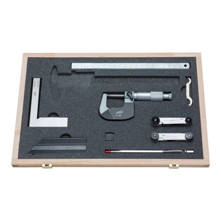 Helios Preisser Messzeugsatz 8-tlg. mit Duo-Fix TaMs, 150 mm, eckiges Tiefenmaß