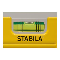 STABILA Wasserwaage Type 81 SV REM W360 Torpedo 25 cm mit Seltenerd-Magnetsystem drehbarer Winkel-Libelle und Gürteltasche