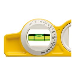 STABILA Wasserwaage Type 81 SV REM W360 Torpedo 25 cm mit Seltenerd-Magnetsystem drehbarer Winkel-Libelle und Gürteltasche
